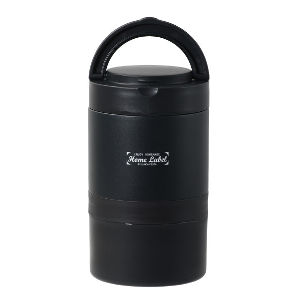 DC-6005 ホームレーベル ステンレス連結式ランチジャー1100(ブラック)