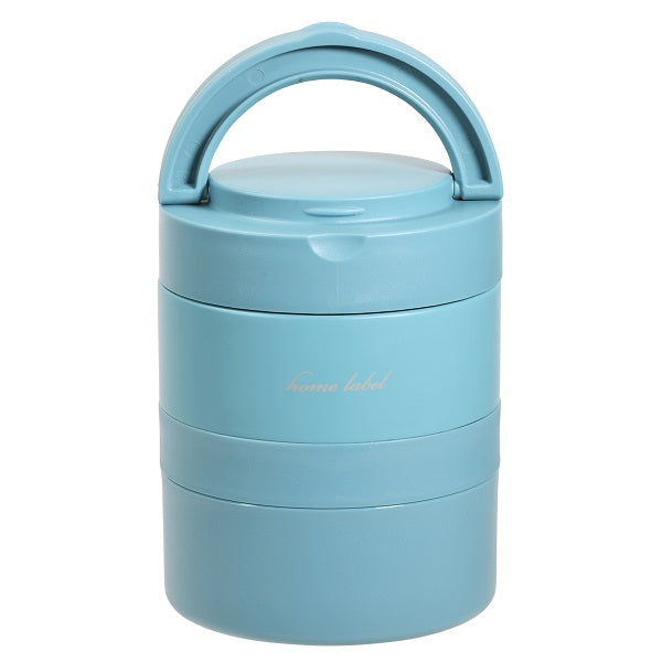 DC-6008 ホームレーベル ステンレス連結式ランチジャー700(ナイルブルー)