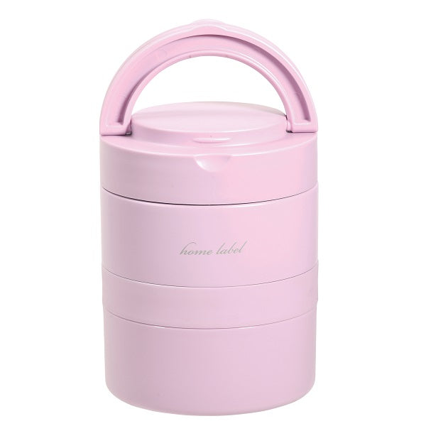 DC-6009 ホームレーベル ステンレス連結式ランチジャー700(オーキッド)