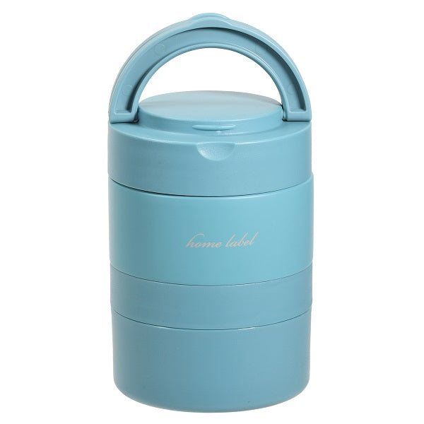 DC-6011 ホームレーベル ステンレス連結式ランチジャー480(ナイルブルー)