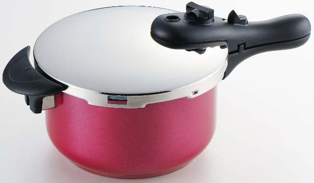 H-1634 クレア 3層底切替式片手圧力鍋4.5L(レッド)