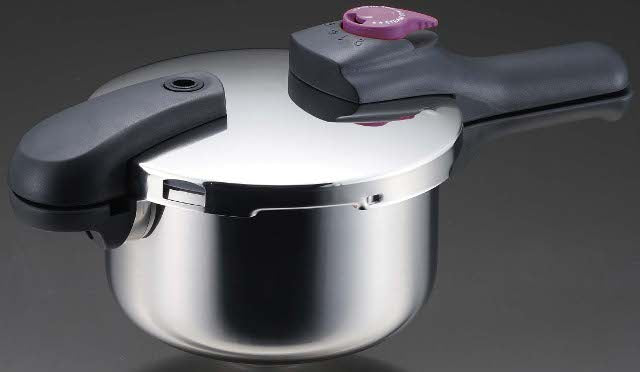 H-4792 N.軽量 ステンレス製切替式片手圧力鍋3.5L