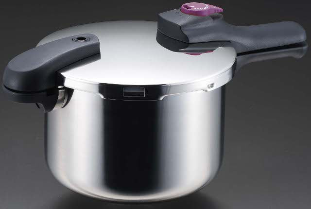 H-4793 N.軽量 ステンレス製切替式片手圧力鍋4.5L