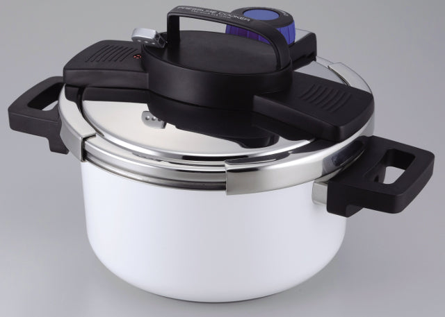 H-5390 アルミIH対応ワンタッチレバー圧力鍋4.2L(内面ふっ素加工)