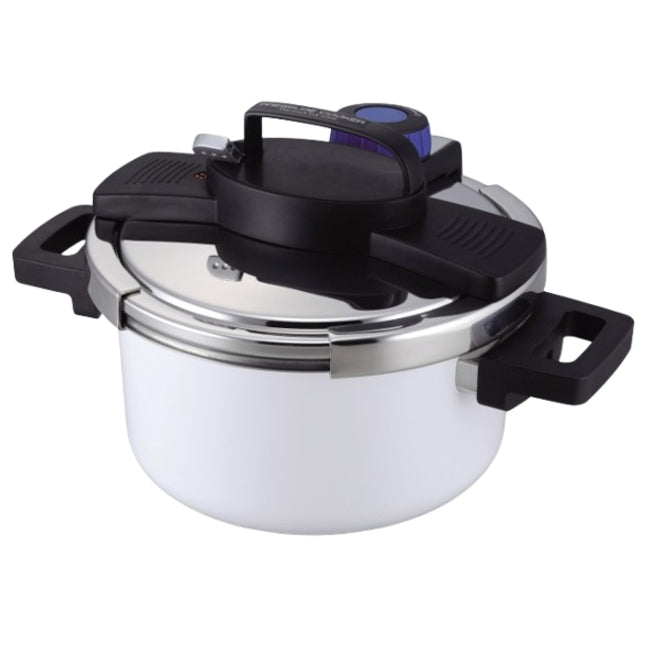 H-5390 アルミIH対応ワンタッチレバー圧力鍋4.2L(内面ふっ素加工)