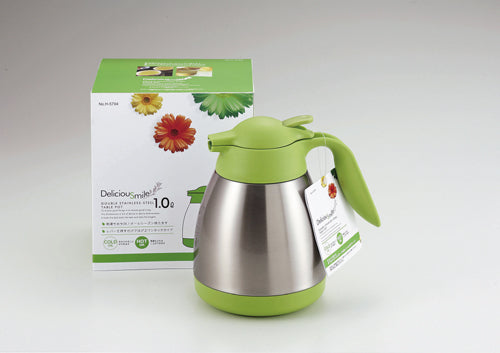 H-5794 デリシャすまいる ダブルステンレステーブルポット1.0L(グリーン)