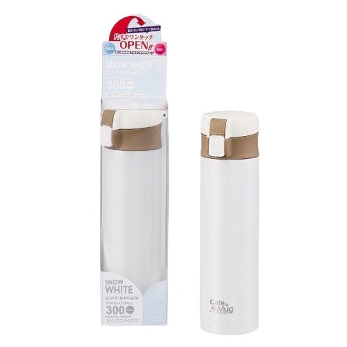 H-7556 カフェマグ スリムワンタッチマグ300(スノーホワイト)