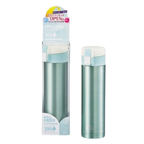 H-7557 カフェマグ スリムワンタッチマグ300(アップルグリーン)