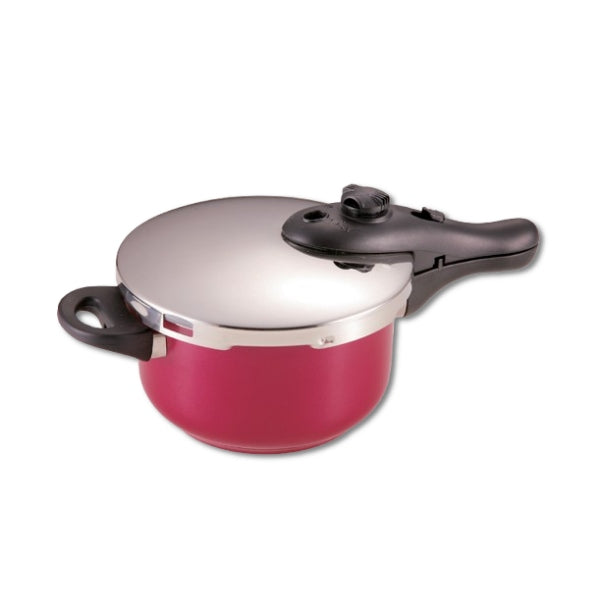 H-9587 クレア 3層底片手圧力鍋2.5L(レッド)