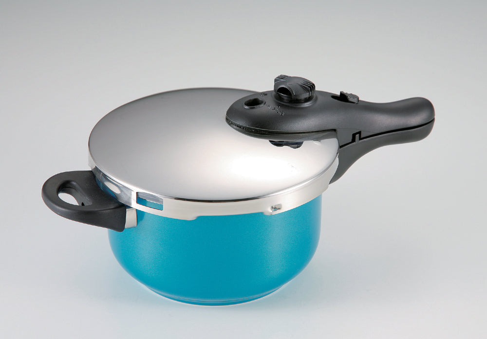 H-9637 クレア 3層底片手圧力鍋2.5L(ブルー)