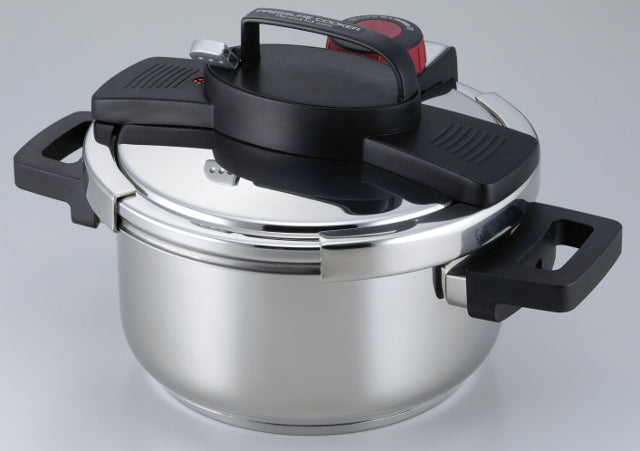 HB-2039 A.3層底ワンタッチレバー圧力鍋4.5L(目皿付)