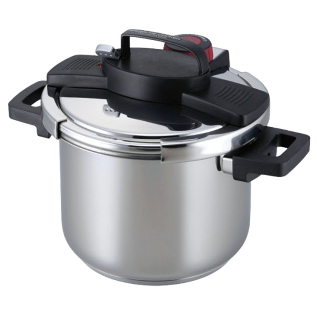 HB-2040 A.3層底ワンタッチレバー圧力鍋6.0L(目皿付)