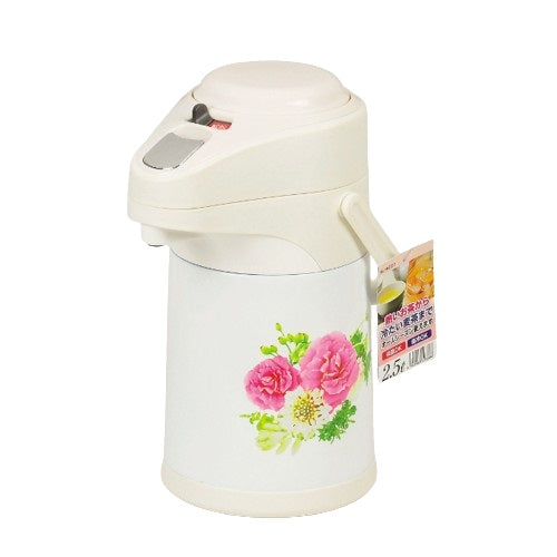 HB-2338 エコでニコっ ステンレスエアーポット2.5L(ブーケ)