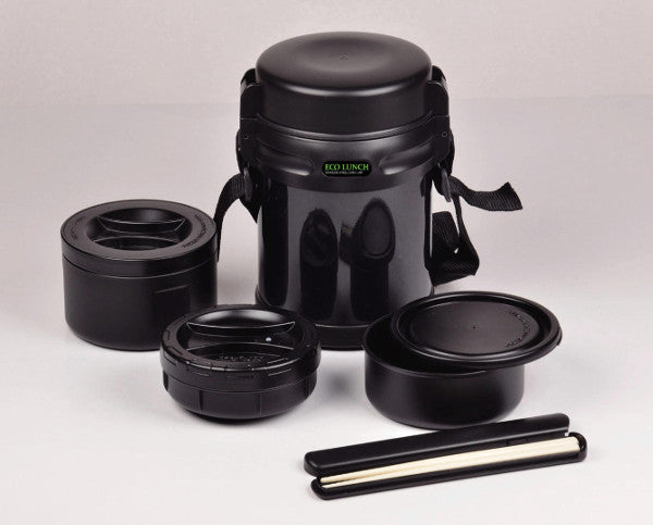 HB-253 エコランチ ダブルステンレスランチジャー1600(ブラック)