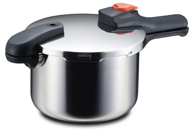 HB-2788 DQ.ステンレス製片手切替式圧力鍋4.5L(ガラス蓋付)