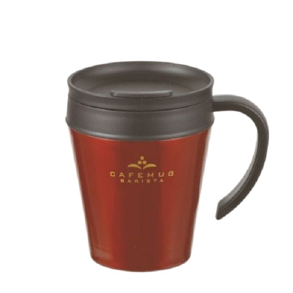 HB-3986 カフェマグバリスタ 真空蓋付マグカップ330(コーヒーチェリー)