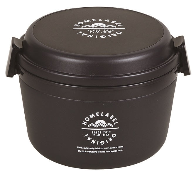 HB-4739 ホームレーベル どんぶりランチジャー770(ブラック)