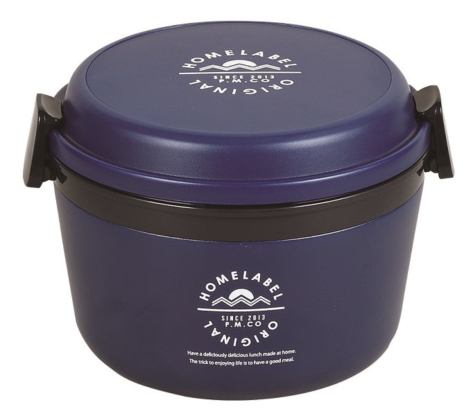 HB-4740 ホームレーベル どんぶりランチジャー770(ネイビー)
