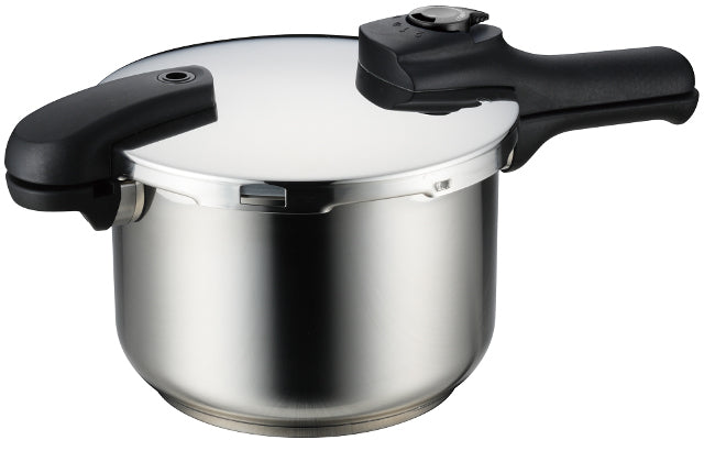 HB-5201 H.3層底圧力鍋4.5L 3点セット(蒸し目皿・ガラス蓋付)