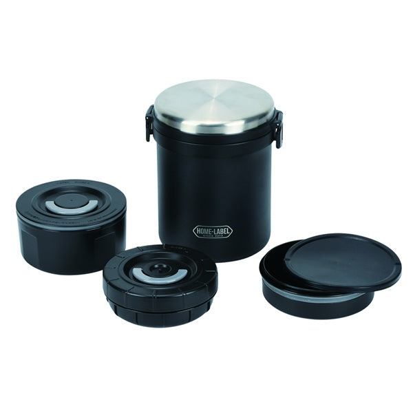 HB-5668 ホームレーベル 全真空ステンレスランチジャー1500(ブラック)