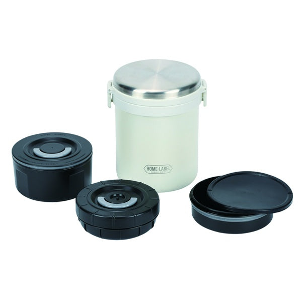 HB-5670 ホームレーベル 全真空ステンレスランチジャー1500(ホワイト)