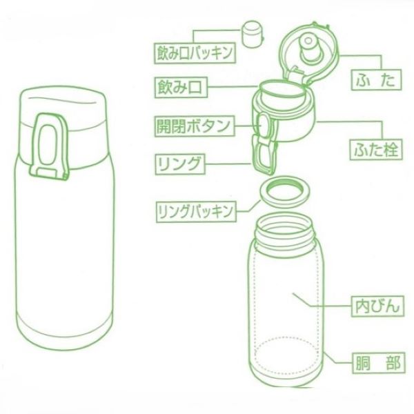 HB-6368 カフェマグ 軽量ワンタッチマグ350(コーラルピンク)