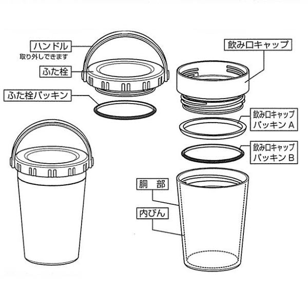 HB-6807 カフェマグ トートタンブラー400(ネイビー)