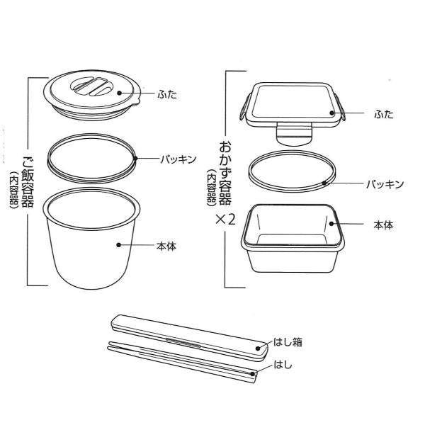 HC-6 ホームレーベル ステンレスランチジャー520バッグ付(ブラック)