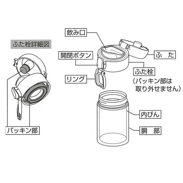HC-836 カフェマグ シームレスマグボトル200(ダークグレー)