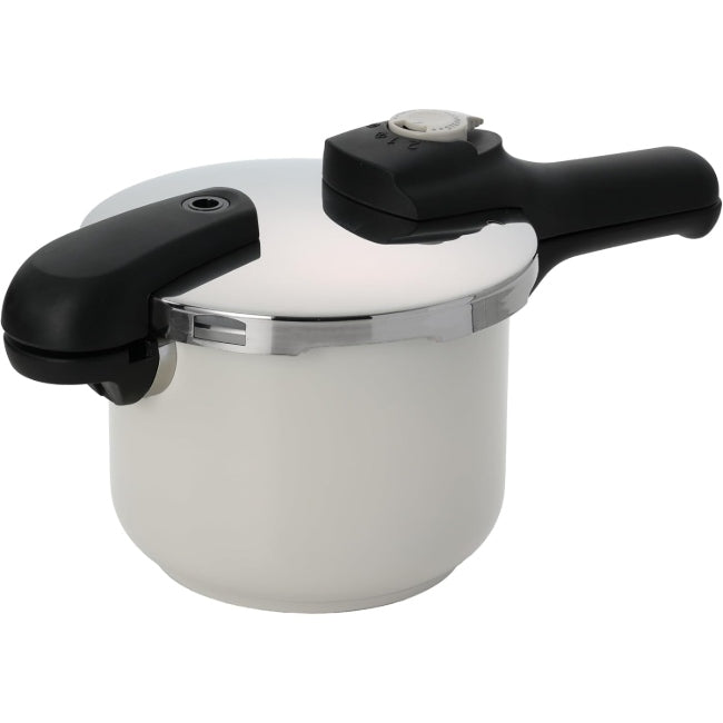AZ-7586　カラーファーム　ステンレス製三層底圧力鍋3.5L(リネン・ベージュ)