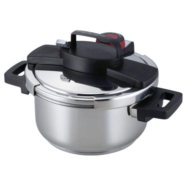 HB-2039　A.3層底ワンタッチレバー圧力鍋4.5L(目皿付)