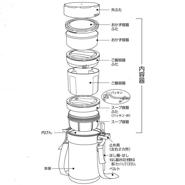 HB-3776　オクタス　ステンレスランチジャー2000(ネイビー)