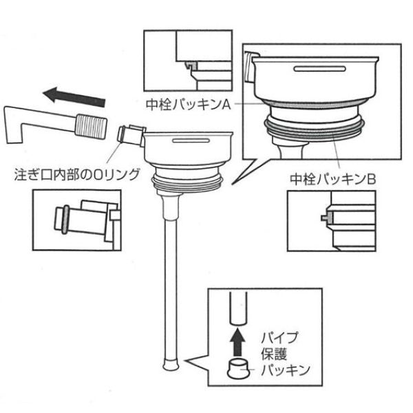 HB-6762-02　エコでニコっ　ステンレスエアーポット用パッキンセット