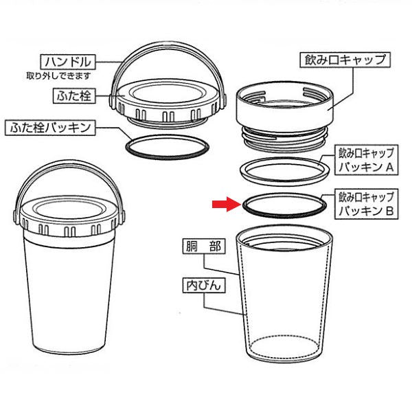 HB-6805-05　タンブラー用飲み口キャップパッキン　B