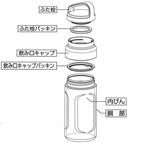 HC-50　大口径大容量マグボトル800(ブラック)